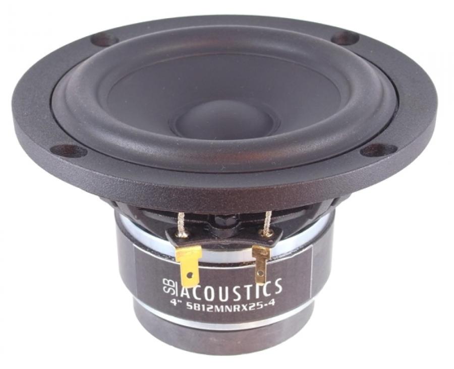 SB Acoustics SB12MNRX25-04, 4" midrange- 4 ohms