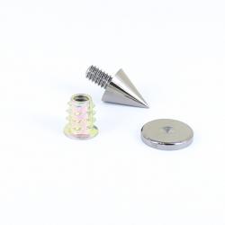 Feet: Yung YSC Black Chrome TipToe, 5/8" Tall, 1/4-20, Insert