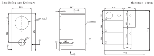 Fostex FE166NV2 bass reflex box