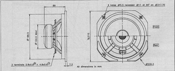 Audax HM210C0 parameters