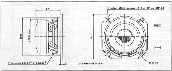 Audax HM100C0 parameters