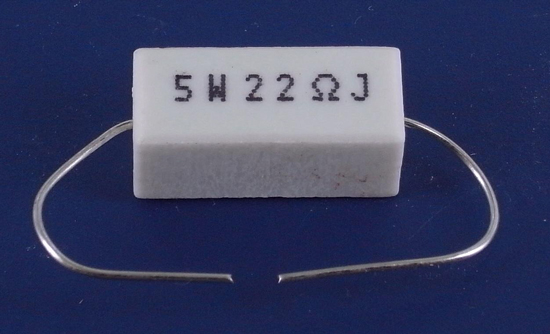 10 x  22 Ohm 5 Watt 5% Wire Wound Cermet Sandblock Resistor Free US Shipper