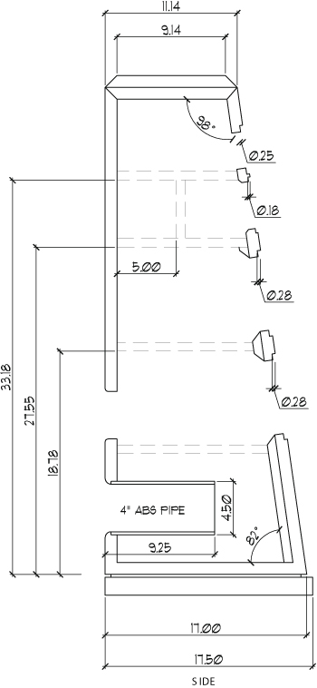 Scan-Speak B741 Speaker Kit by Peter Noerbaek - Pair Cabinet Drawing