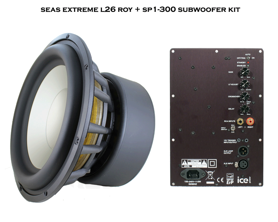 Seas L26ROY 10" Powered Subwoofer Kit
