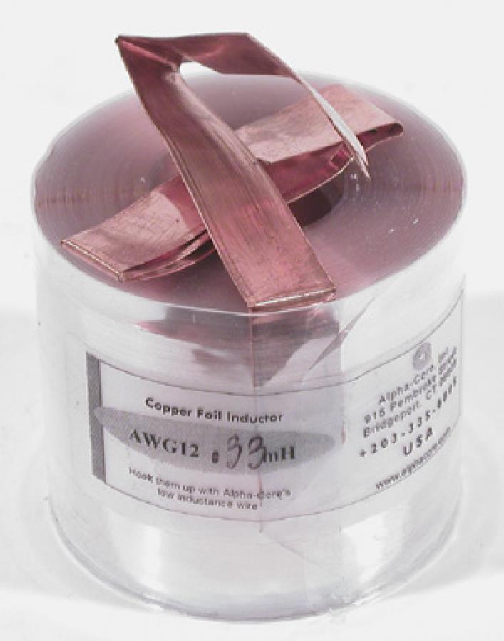 Dayton Audio CF161 1.0mH Copper Foil Inductor - 16 AWG, 350W RMS For High-End Audio Crossovers