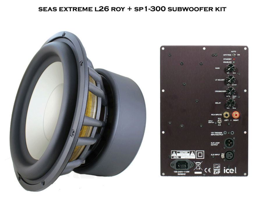 Seas L26ROY 10" Powered Subwoofer Kit