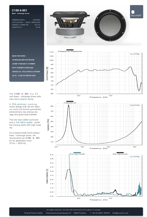 Accuton C158-6-851 spec sheet 1