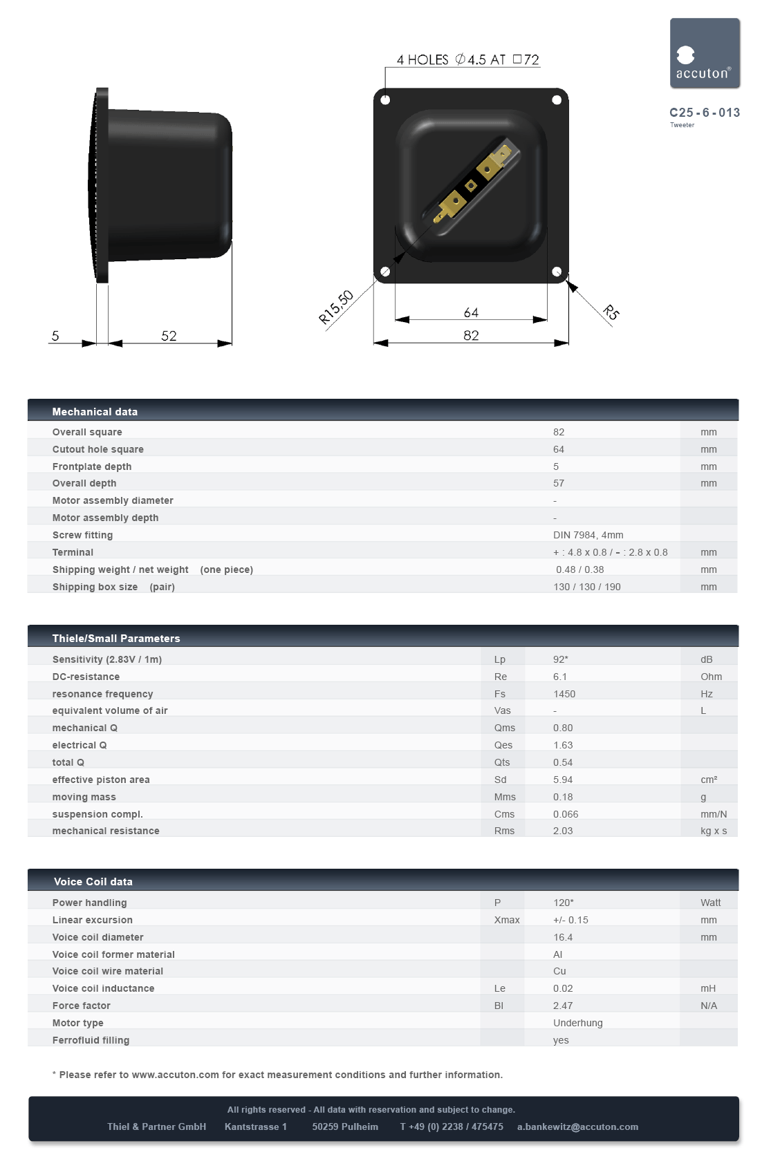 Accuton C25-6-013 spec sheet 2