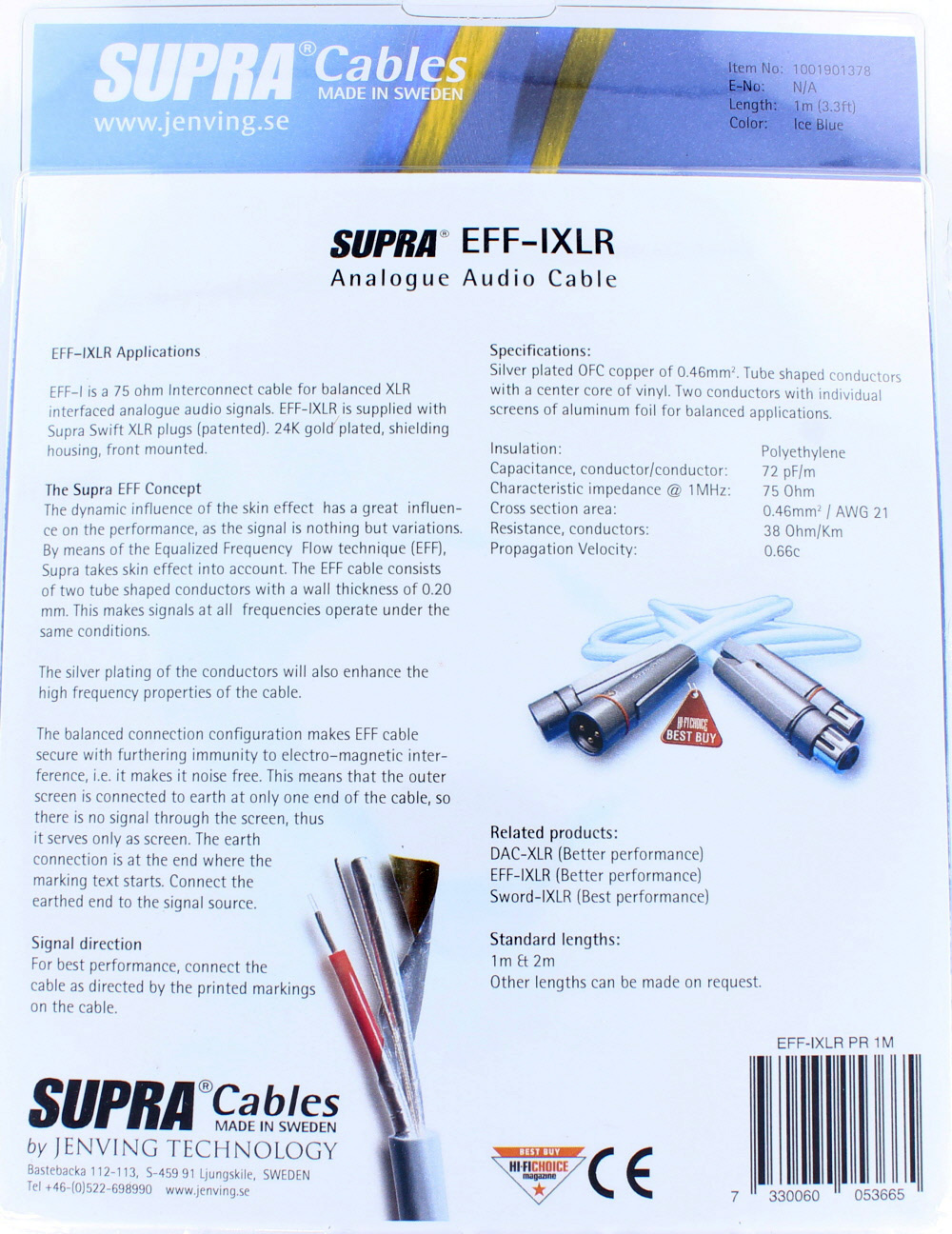 Supra EFF-IXLR Interconnect with XLR