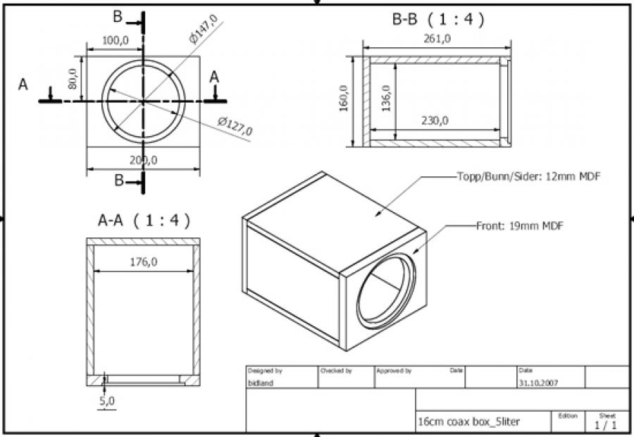 Image of C16 enclosure drawing