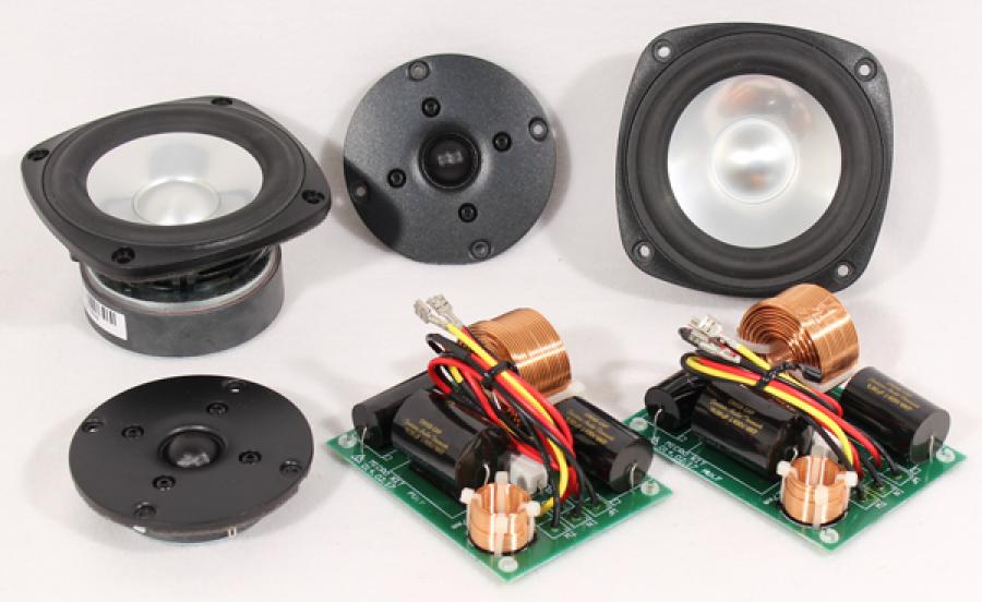 Photo of speakers, crossovers