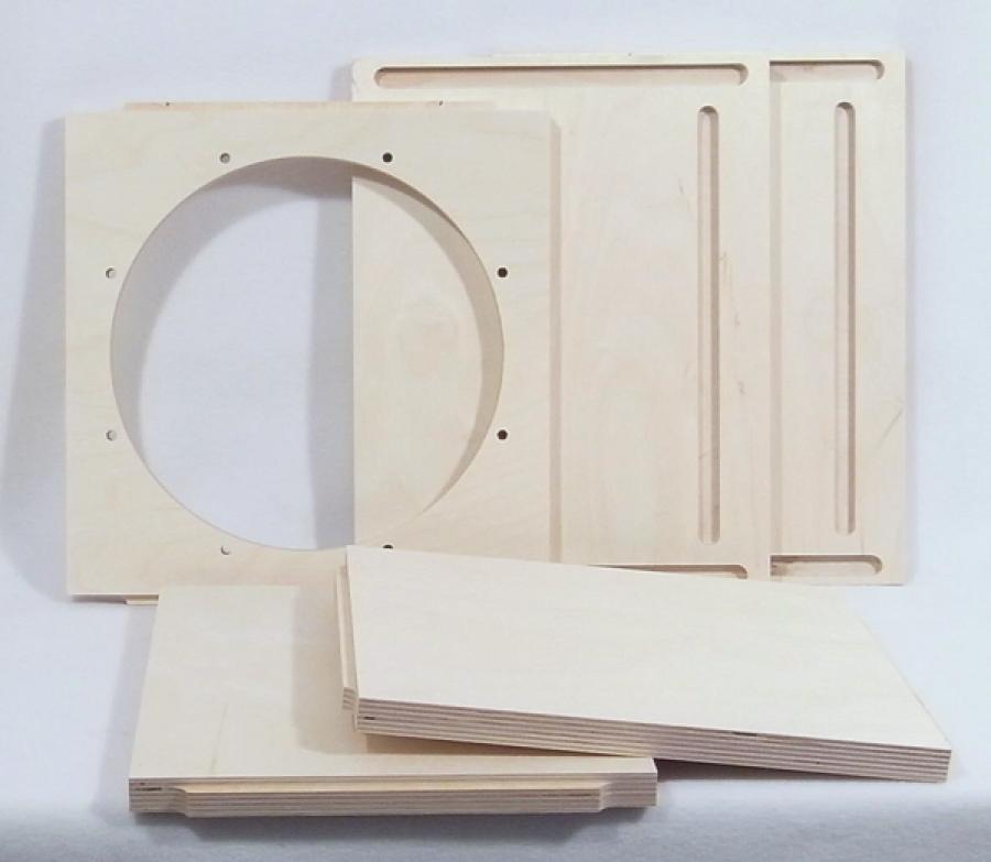 Open Baffle Subwoofer Flat Pack parts photo