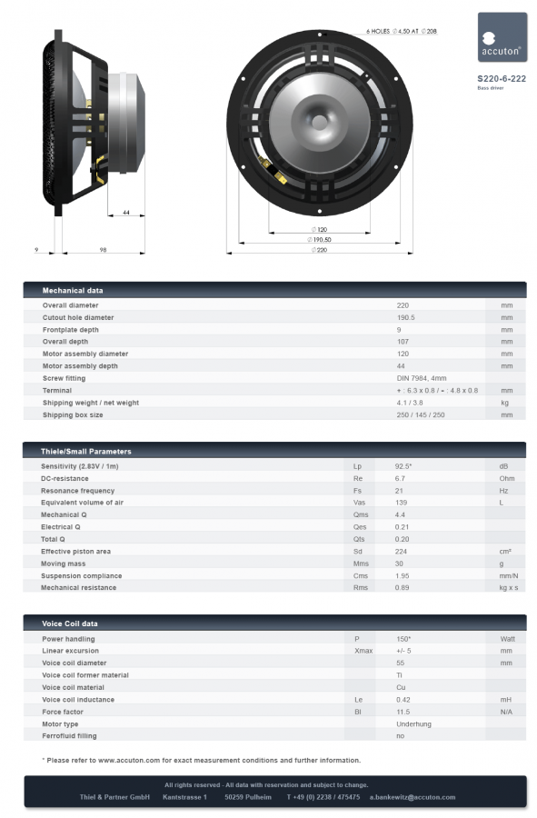 Accuton S220-6-222 spec sheet 2