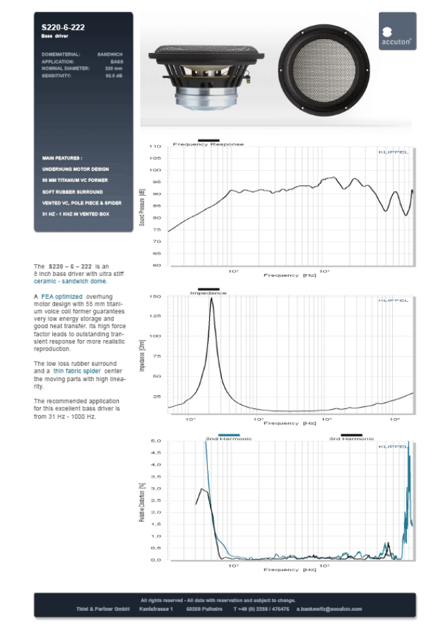 Accuton S220-6-222 spec sheet 1
