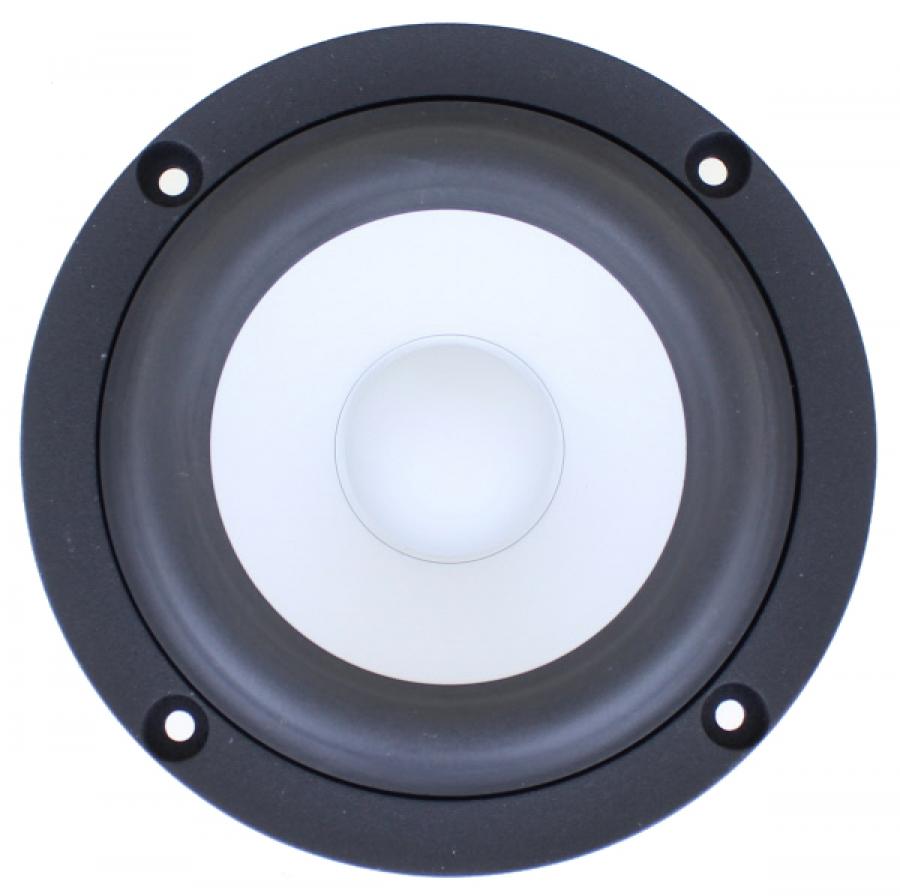 Photo of SB12CACS25-4 white ceramic cone woofer front