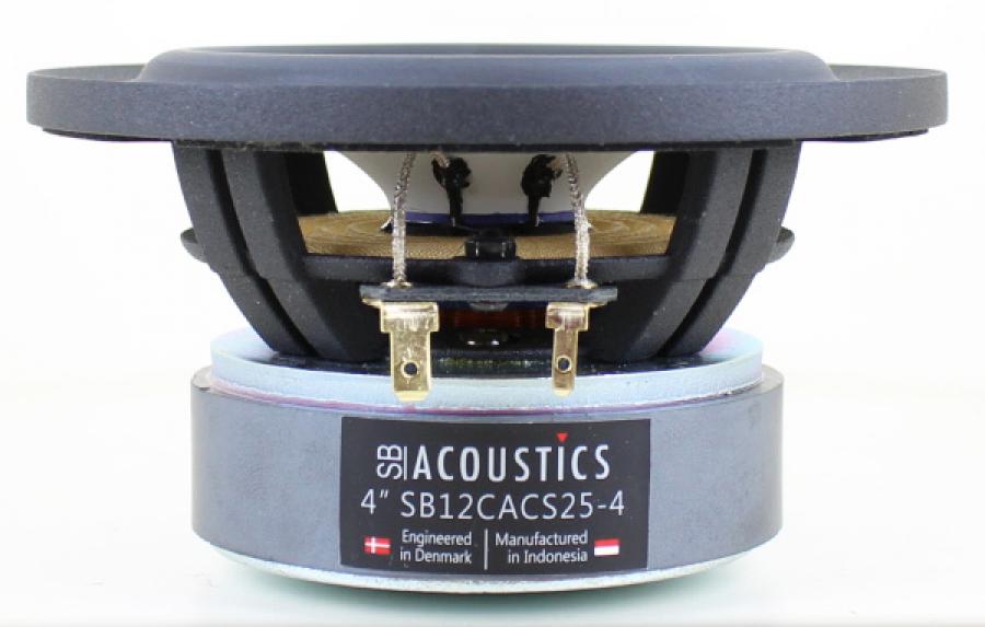 Photo of SB12CACS25-4 white ceramic cone woofer side