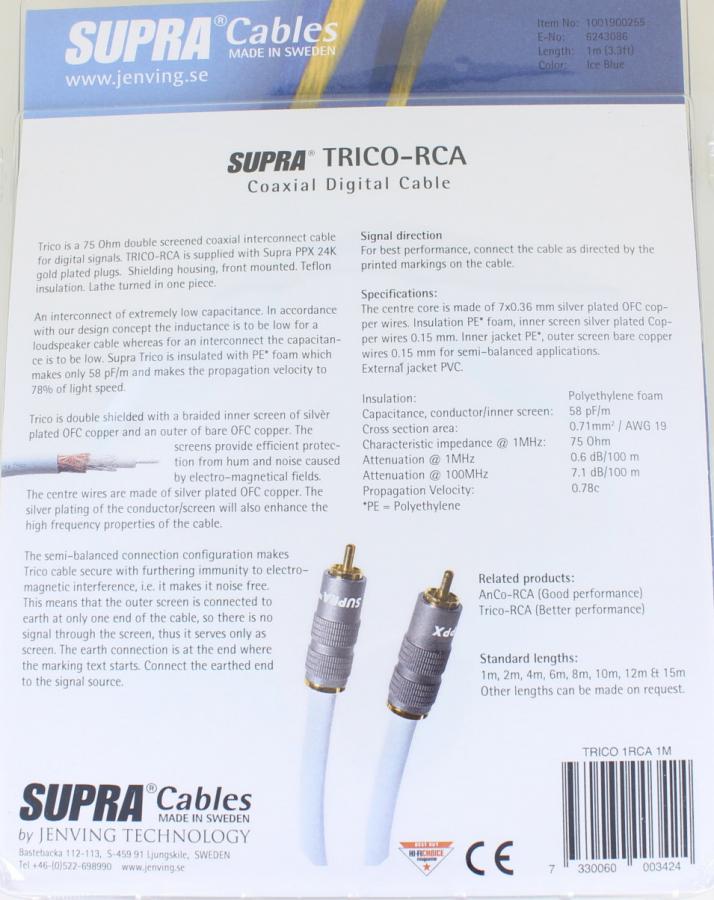 Supra Trico Cable In Box Back
