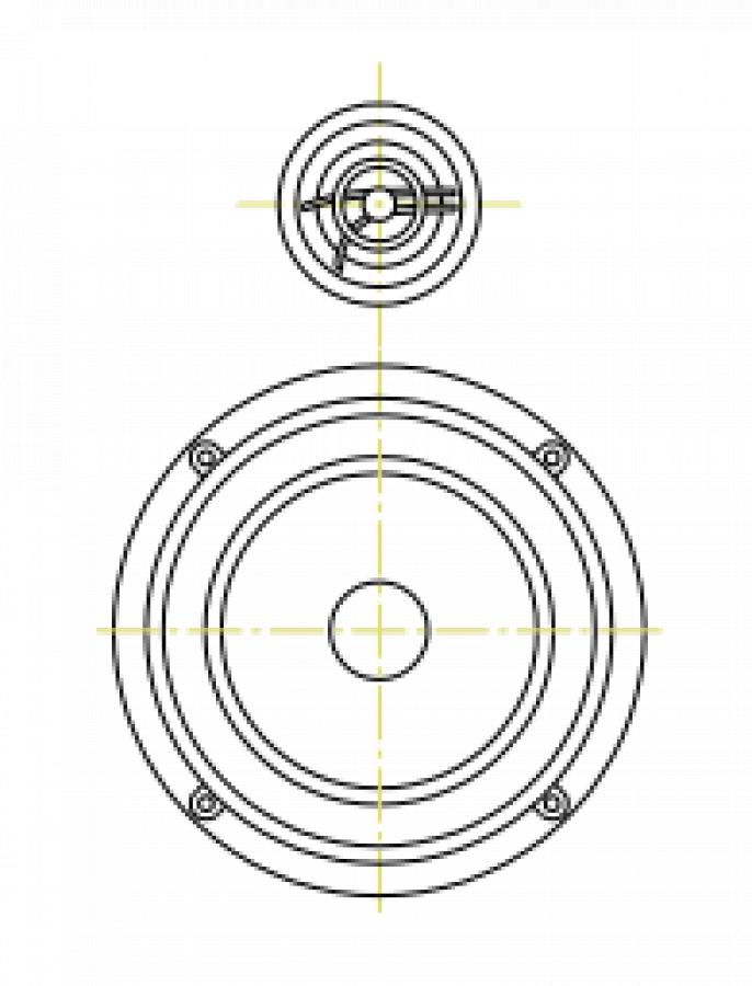 drawing of speaker fronts