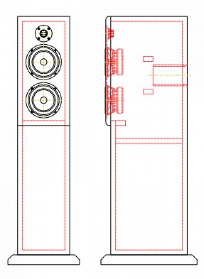 Drawing of ZA5.3T cabinet