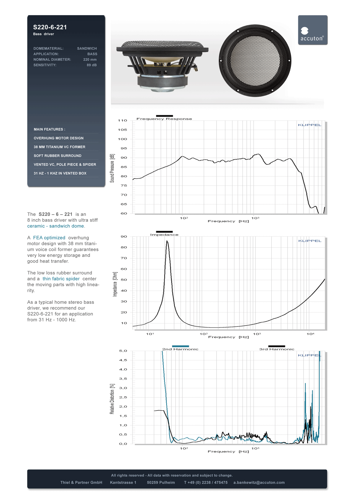 Accuton S220-6-221 spec sheet 1