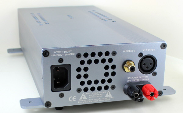 SpeakerPower Boxed SP1-700-HTB Standalone Sub Amp rear photo