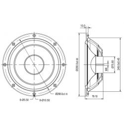 SB29NRX-00 passive radiator mechanical drawing