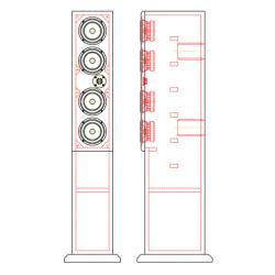 Drawing of vented cabinet
