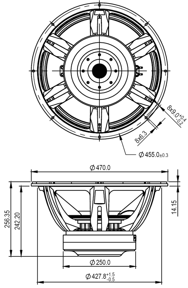 Nero-18SW1900D mechanical drawing