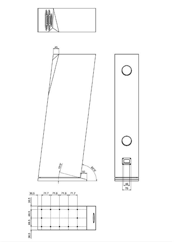 Satori Ara 2-Way Speaker Kit Cabinet Drawing