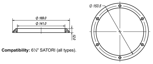 Satori MW16 Magnetic Grill Pair DRAWING