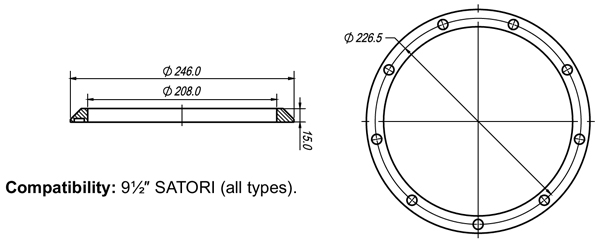 Satori WO24 Magnetic Grill Pair drawing