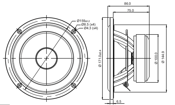 SB Acoustics SB17MFC35-4 6