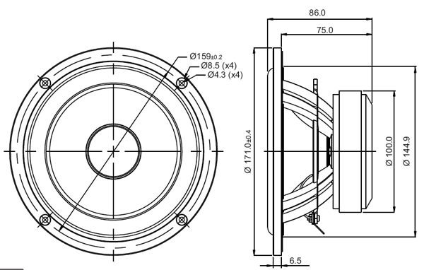 SB Acoustics SB17MFC35-8 6