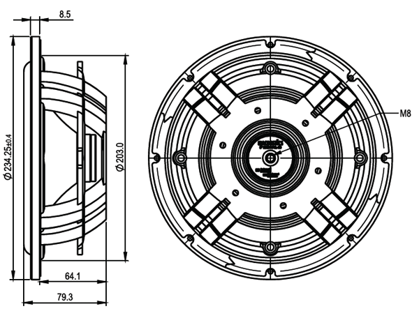 SB Acoustics SB23MFCL-00 parameters