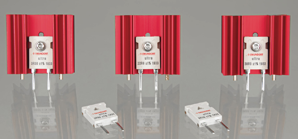 Mundorf Ultra Resistor with optional Heat Sink temperature stock photo