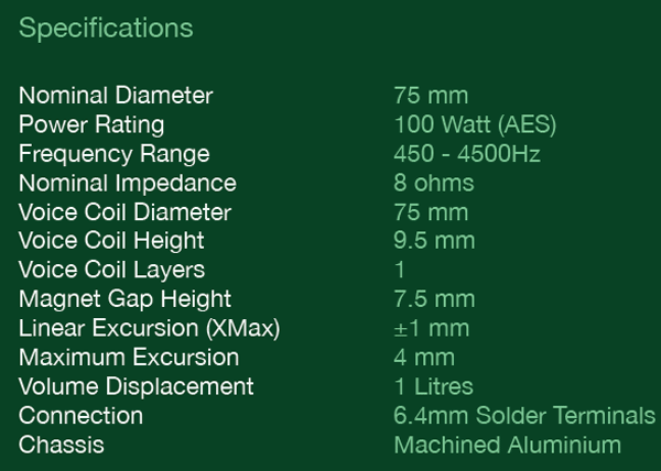 VM753E parameters